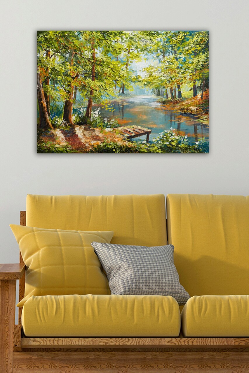 Tablou decorativ, 1193655400-5070, Cadru: 100% LEMN (grosime: 3 cm), Multicolor - imagine 7